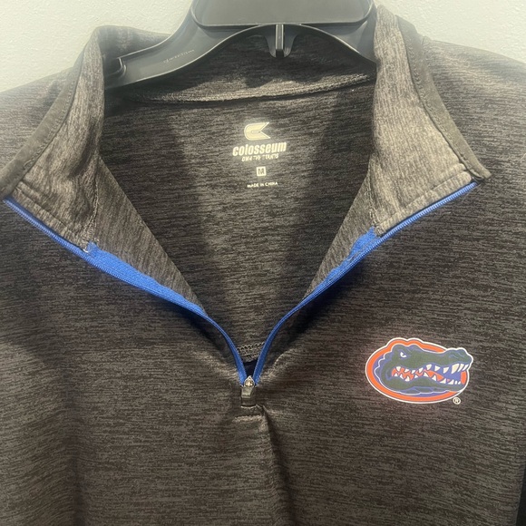 university of florida gators 1/4 zip pullover grey  colloseum medium M NCAA D1 - Picture 1 of 5